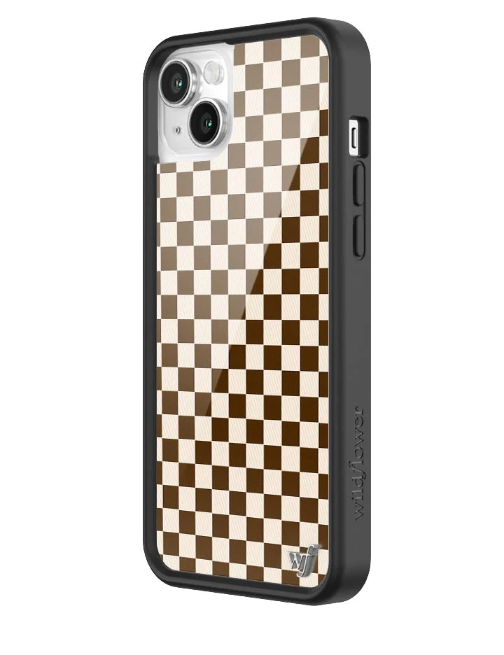 Checkers | Brown iPhone Case - Image 2