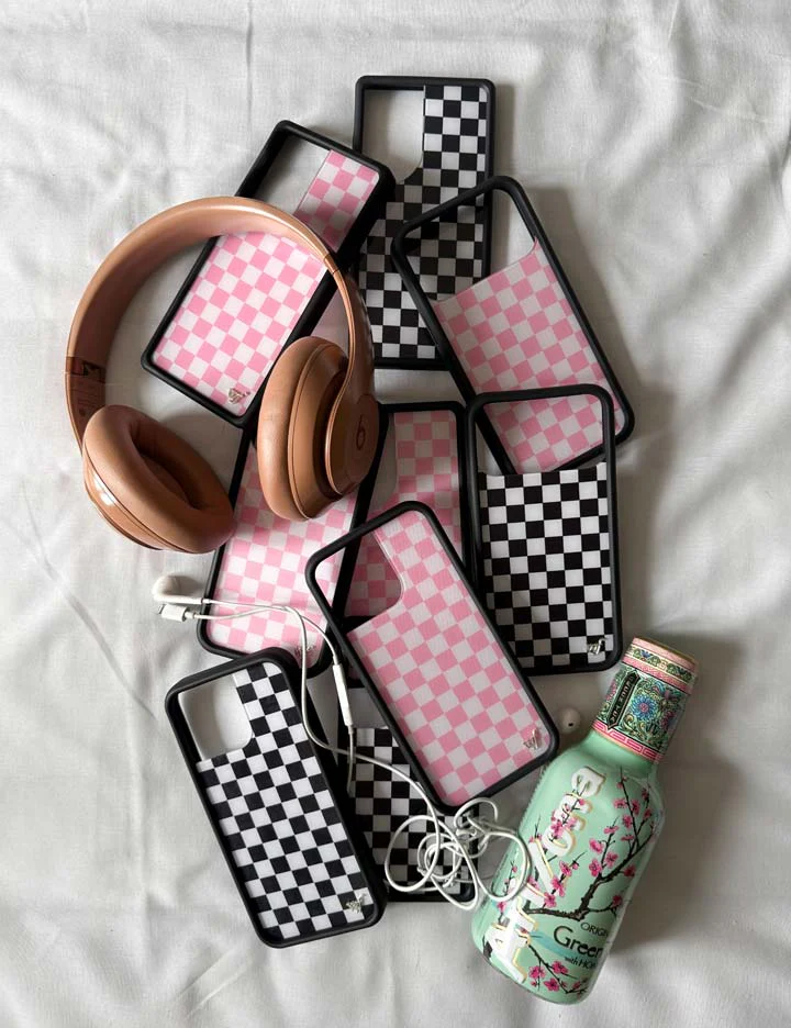 Checkers | Pink iPhone Case - Image 36