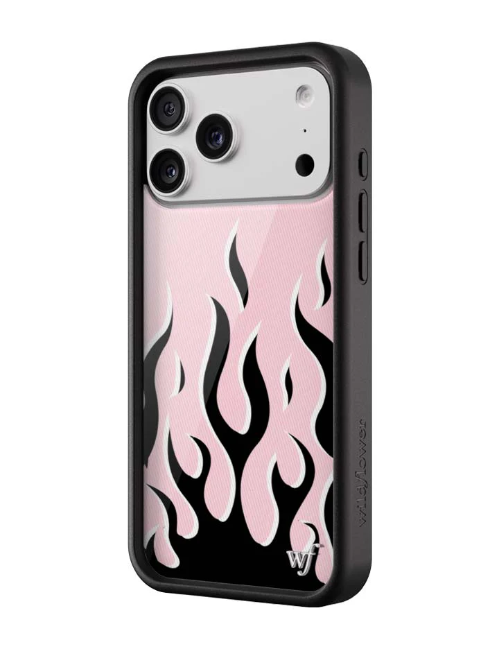 Flames | Pink & Black iPhone Case - Image 2