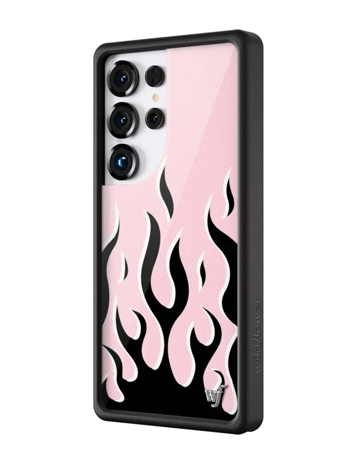 Flames | Pink & Black Samsung Galaxy Case - Image 2