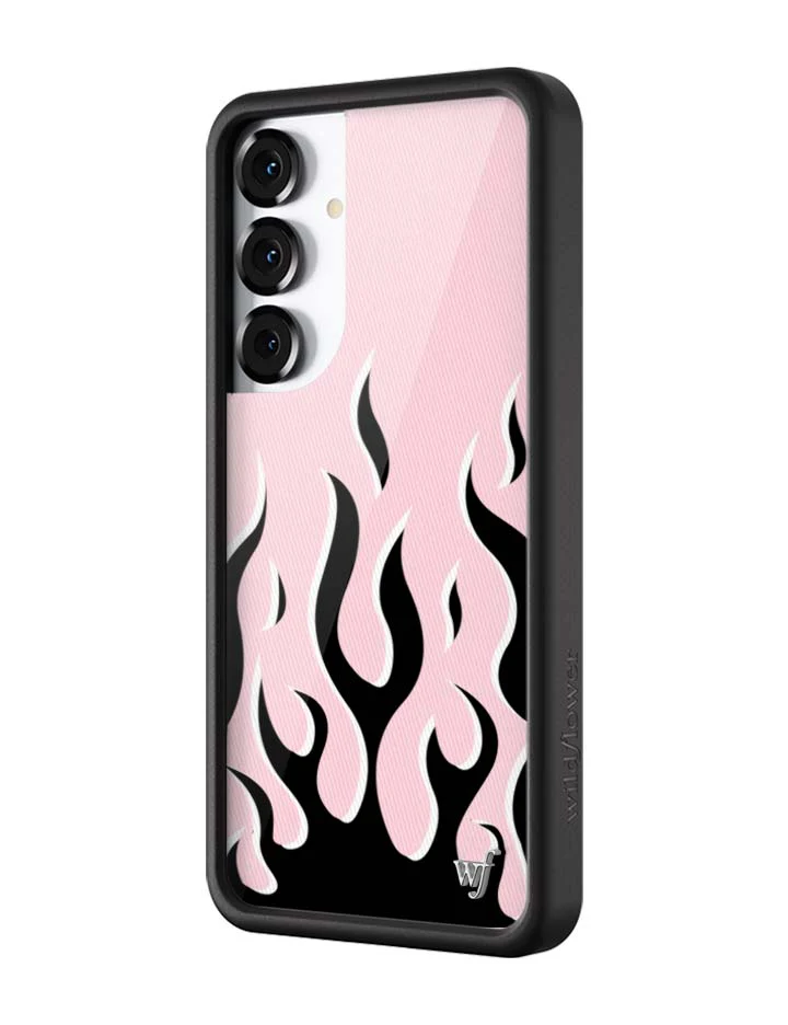 Flames | Pink & Black Samsung Galaxy Case - Image 6