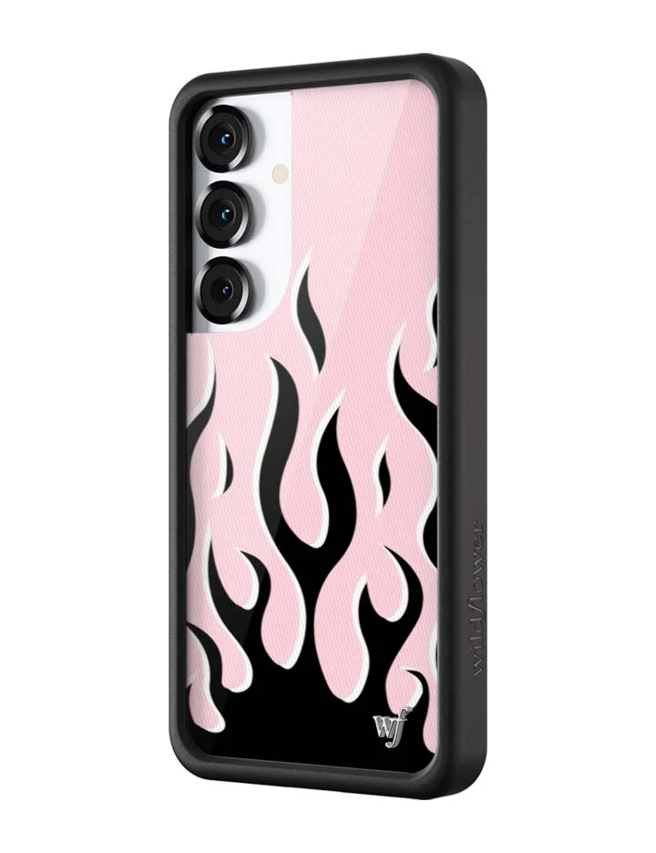 Flames | Pink & Black Samsung Galaxy Case - Image 8