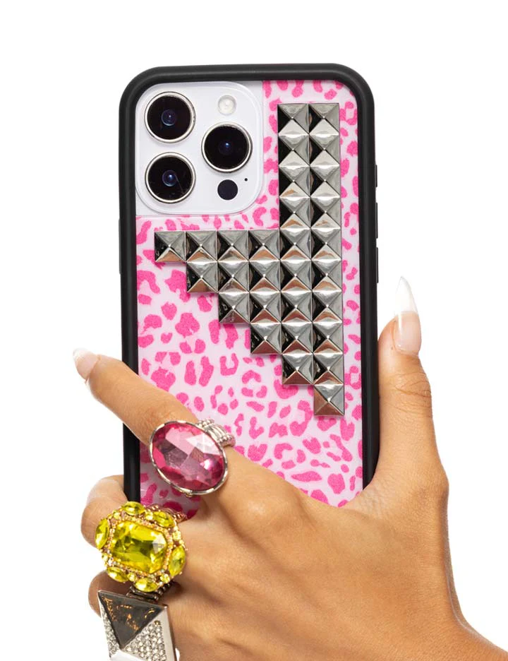 Pink Meow Stud iPhone Case - Image 29