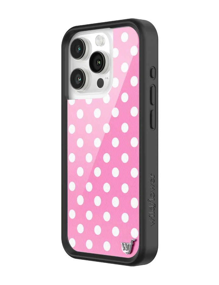 Polka Dot | Pink and White iPhone Case - Image 30