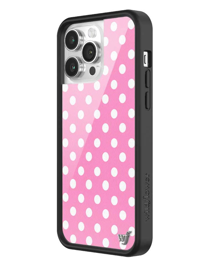 Polka Dot | Pink and White iPhone Case - Image 34