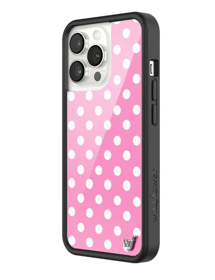 Polka Dot | Pink and White iPhone Case - Image 44