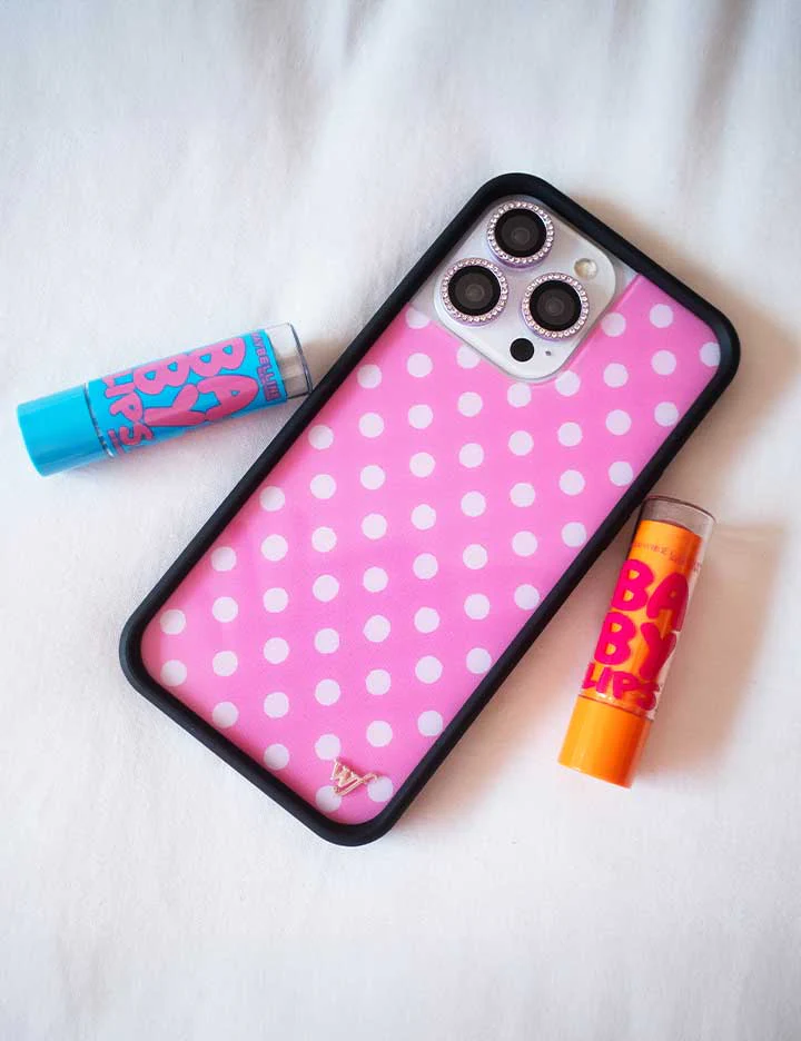 Polka Dot | Pink and White iPhone Case - Image 49
