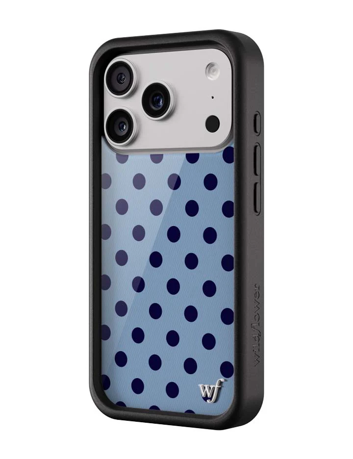 Polka Dot | Blue and Navy Blue iPhone Case - Image 5