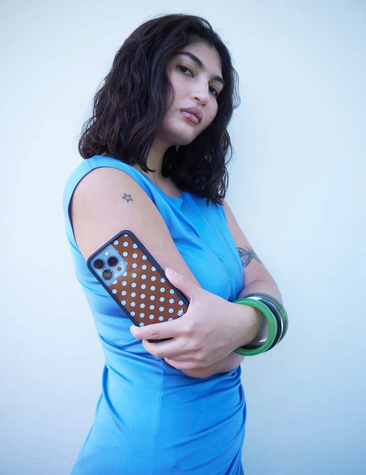 Polka Dot | Brown and Blue iPhone Case - Image 46