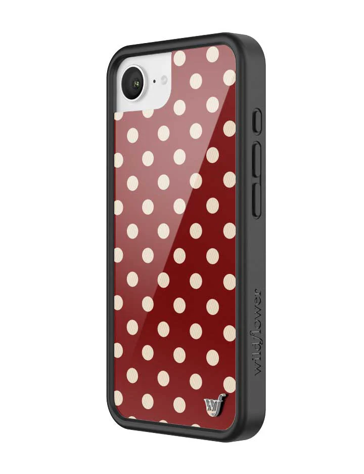 Polka Dot | Burgundy and Cream iPhone Case - Image 11