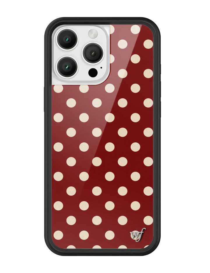 Polka Dot | Burgundy and Cream iPhone Case - Image 15
