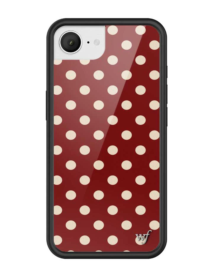 Polka Dot | Burgundy and Cream iPhone Case - Image 23