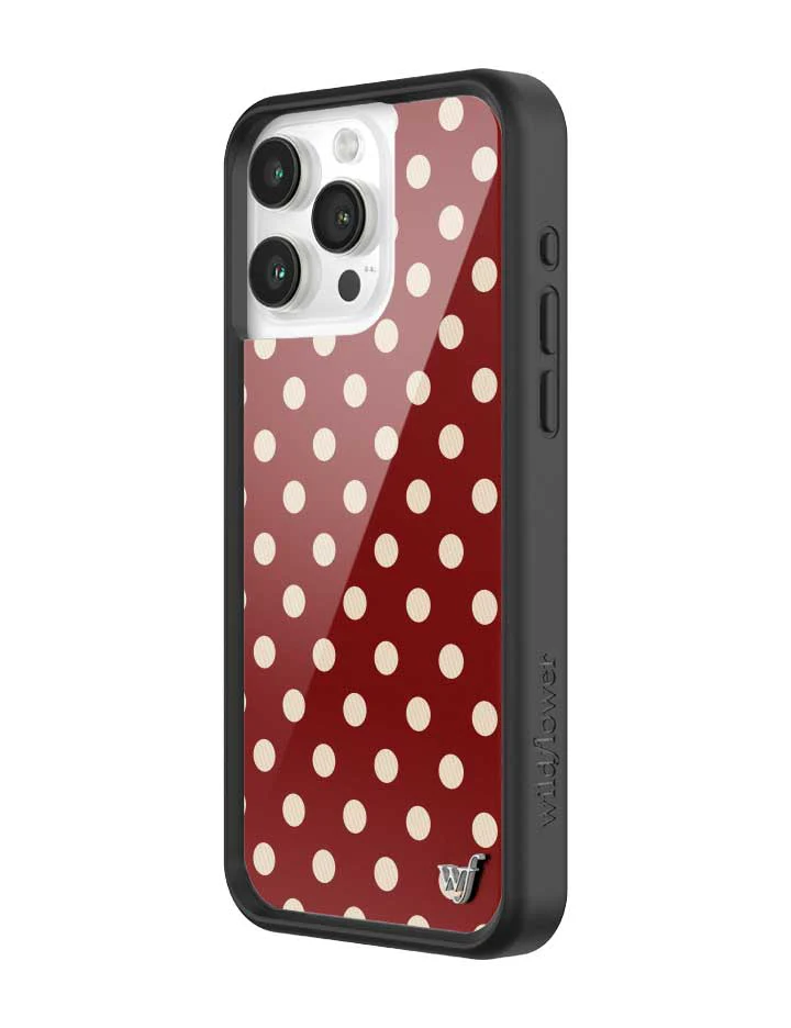 Polka Dot | Burgundy and Cream iPhone Case - Image 26