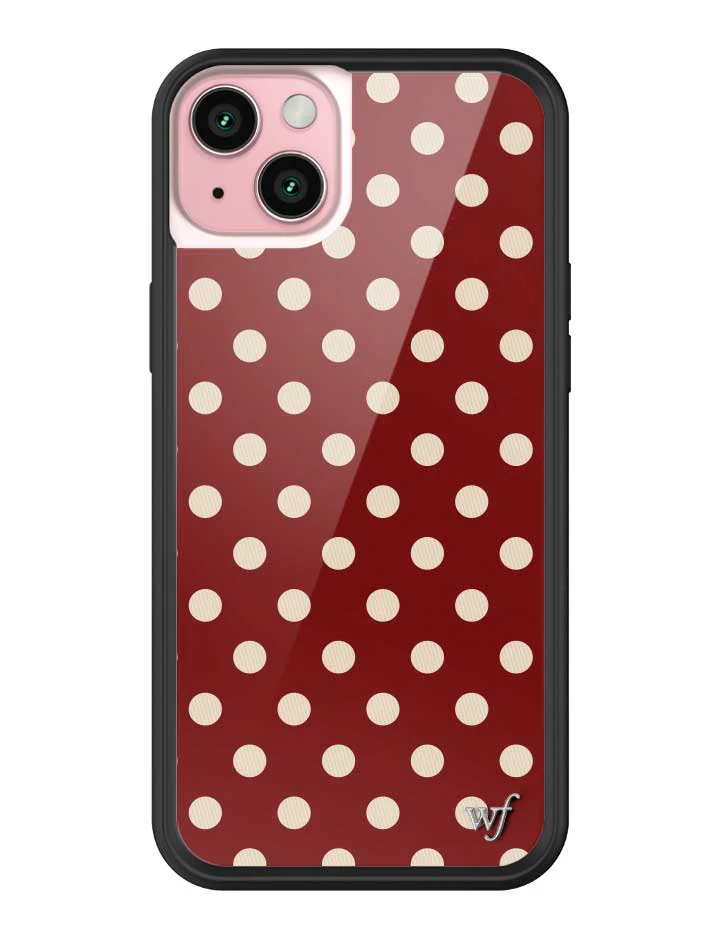 Polka Dot | Burgundy and Cream iPhone Case - Image 27
