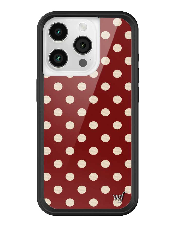 Polka Dot | Burgundy and Cream iPhone Case - Image 29