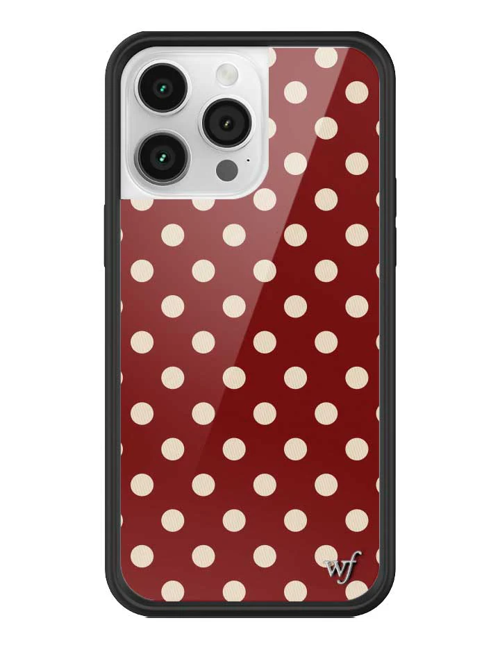 Polka Dot | Burgundy and Cream iPhone Case - Image 33