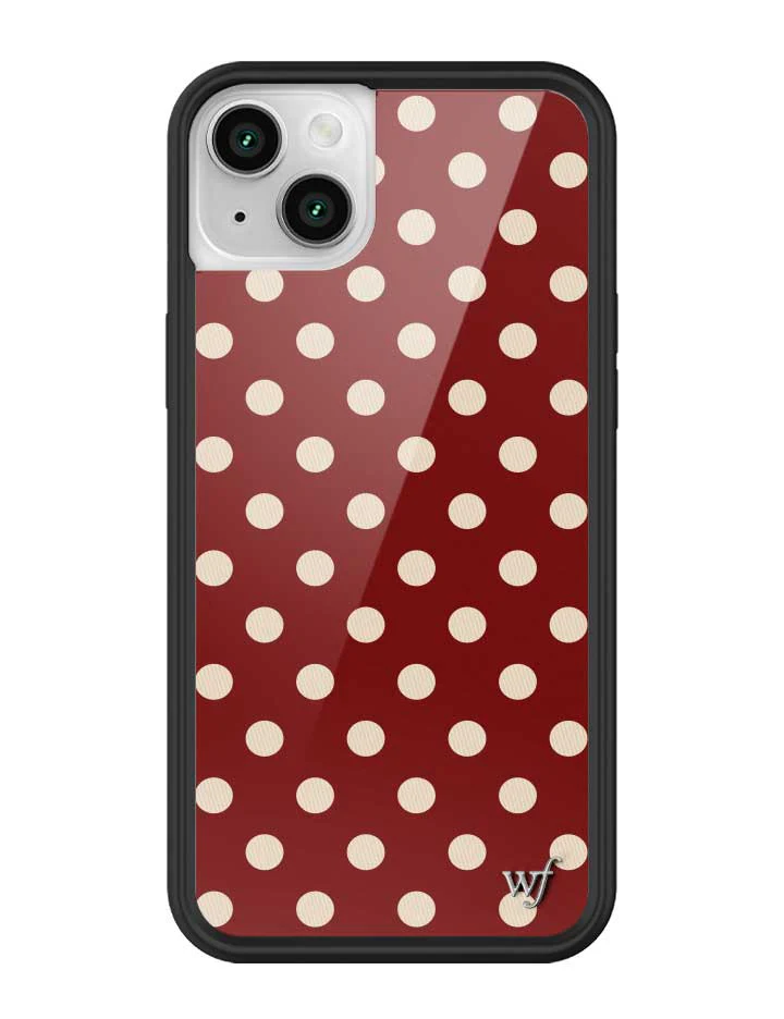 Polka Dot | Burgundy and Cream iPhone Case - Image 37