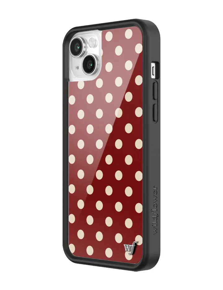 Polka Dot | Burgundy and Cream iPhone Case - Image 38