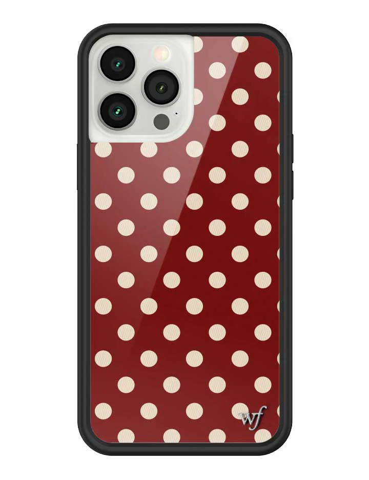 Polka Dot | Burgundy and Cream iPhone Case - Image 39