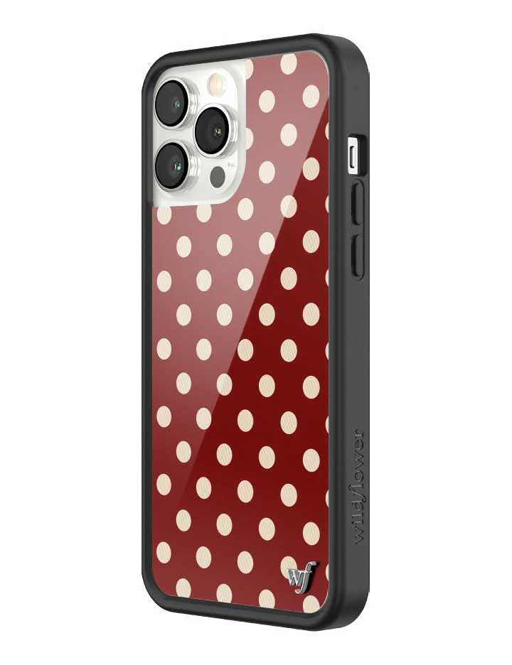 Polka Dot | Burgundy and Cream iPhone Case - Image 40