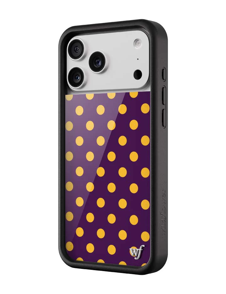 Polka Dot | Purple and Yellow iPhone Case - Image 2