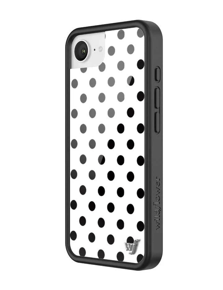Polka Dot | White and Black iPhone Case - Image 11