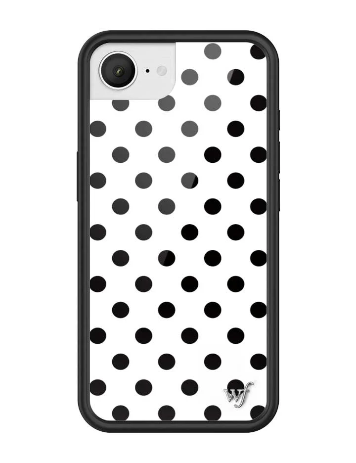 Polka Dot | White and Black iPhone Case - Image 23