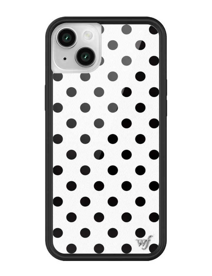 Polka Dot | White and Black iPhone Case - Image 41