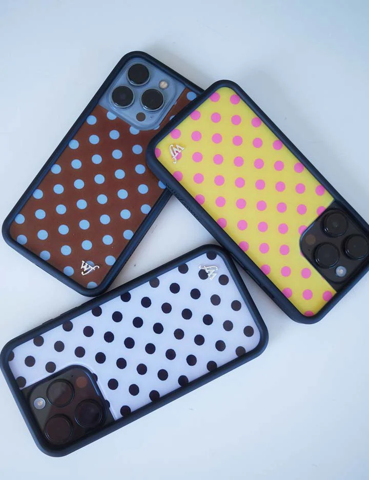 Polka Dot | White and Black iPhone Case - Image 46